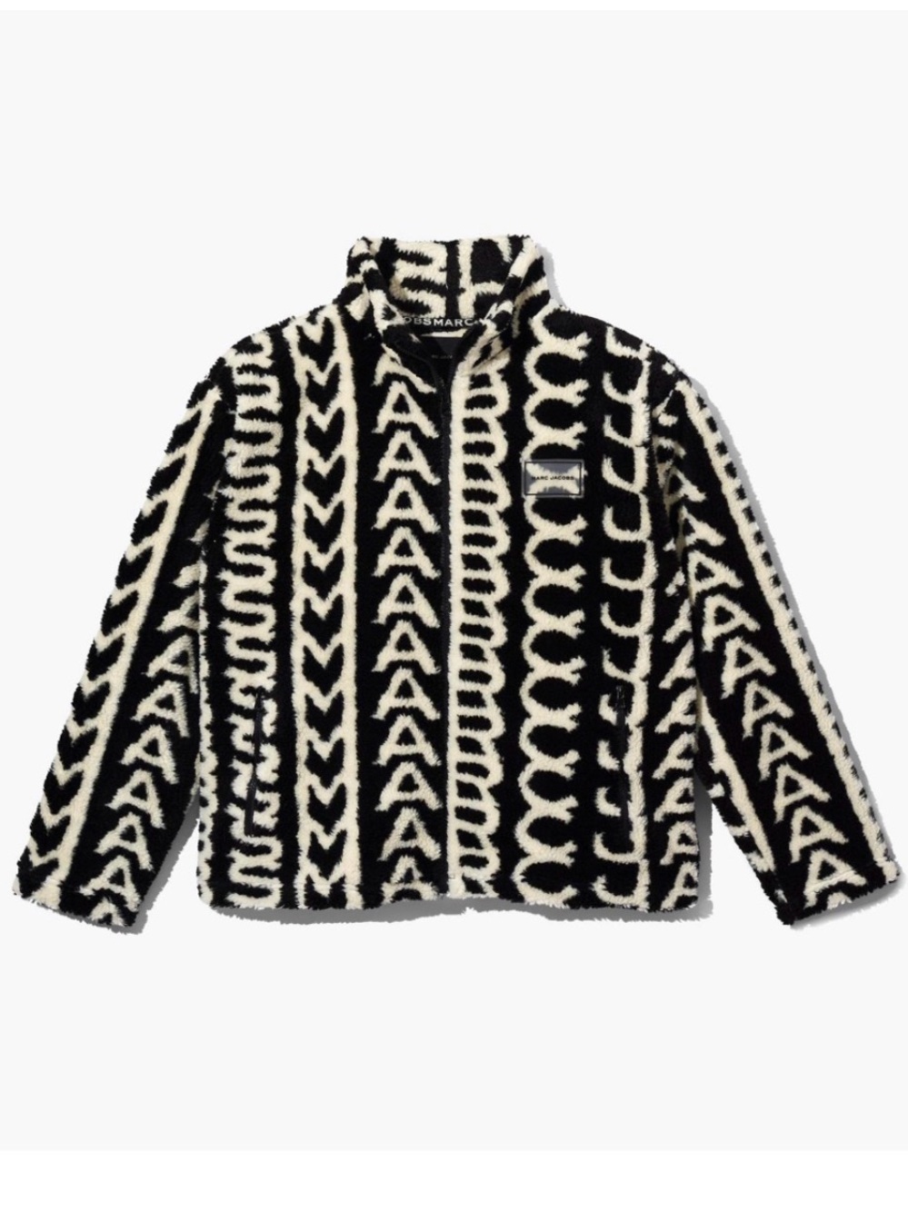 Marc Jacobs Black and White Graphic Fleece Jacket